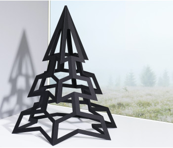 PaperTree Christmas tree - black cardboard 70 cm 