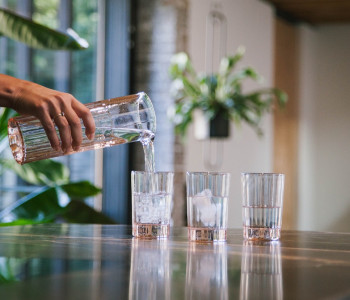 These water glasses combine perfectly with carafe Reed