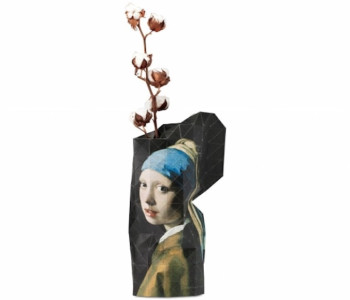 Paper Vase Cover - Girl with a Pearl Earring by Vermeer