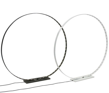 Circle L Led Lamp by Silhouet Lighting 65 cm ø white or black coated steel