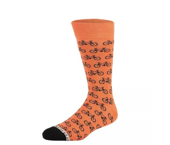 Bike socks orange from Heroes on Socks - size 41-46