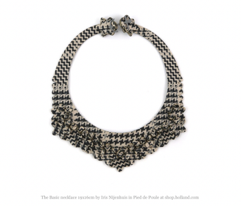 The basic necklace in black and white Pied de Poule design at hollanddesignandgifts.com