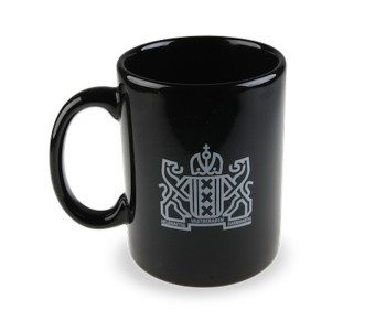 The black ceramic mug with Amsterdam's Coat of Arms by I amsterdam