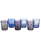 Pols Potten Water Glass or Tumbler - Cobalt mix - set of 6 different glasses