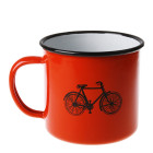 I amsterdam enamel mug, orange bicycle