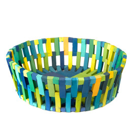 Polspotten basket green, recycled material, flip-flops
