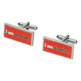 Set of I amsterdam cufflinks in giftbox, red