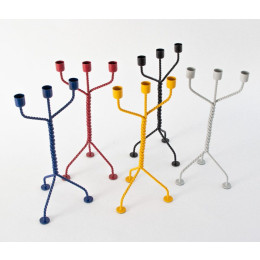 The Twisted candlestick is a modern candlestick made of twisted thick steel wire