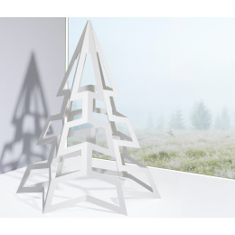 PaperTree Kerstboom van wit karton 80 cm hoog 