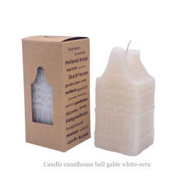 Candle Dutch House Bell gable in white-ecru
