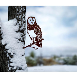 Metal bird Barn Owl by Metalbird: a nice garden decoration gift 