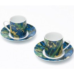 Van Gogh Irises espresso cups