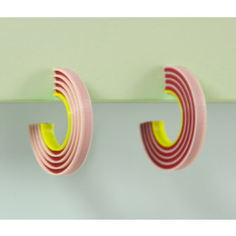 Tracks Earrings Pinkish from Turina Jewellery 