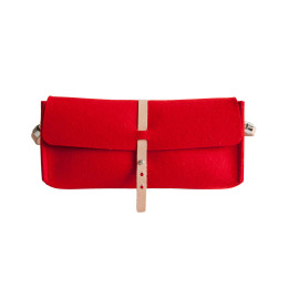 Felt handbag Uppsala - Red by Rowold felt designer bags and cases