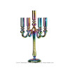Pols Potten Oily 5 Arm Candelabra - Multi-colour Glass - nice gift at hollanddesignandgifts.com