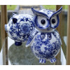 Pols Potten Piggy Bank Owl Delft blue porcelain at amstory.nl