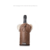 Kywie Wooler Champagne cooler of sheepskin in the colour brown leather