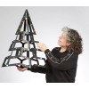 Papertree Christmas tree made of black cardboard is 70 cm high