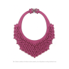The Classic necklace fuchsia scuba leather look at hollanddesignandgifts.com