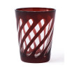 Tubular water glass red