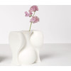 White vase 'Continued' to stand alone or to make a row of vases