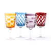 Pols Potten Tubular Wine Glasses colored glass - set of 4 different glasses 