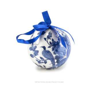 Delfts blauwe kerstballen met afbeelding Munttoren in Amsterdam bij Holland Design & Gifts
