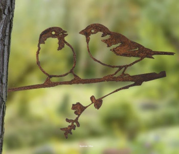 Metalbird Merel metalen vogel als tuindecoratie