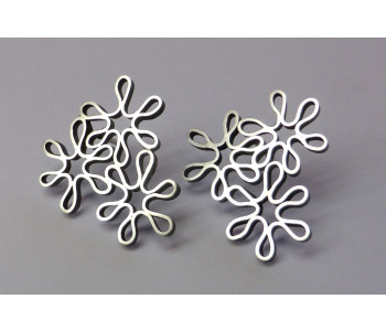 Oorbellen met zilveren bloemen van Depp sieraden: fashion cadeau