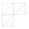 Lotek Classic Set van 3 vierkante frames metaalkleurig