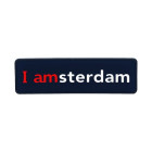 I amsterdam 2D rubber magneet, donkerblauw