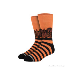 Grachtenpanden sokken oranje van Heroes on Socks - maat 36-40 