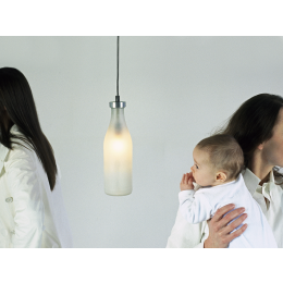 Milk Bottle hanglamp van Droog design: gemaakt van een melkfles