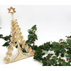 Kerstboom decoratie curly naturel 21 cm om neer te zetten