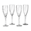 Ieder champagneglas uit deze Pols Potten set van 4 heeft een eigen elegante decoratie
