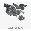 Stadtplan Amsterdam IXXI Wanddekoration 120 x 160 cm