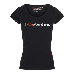 I amsterdam Ladies Classic T-Shirt, schwarz