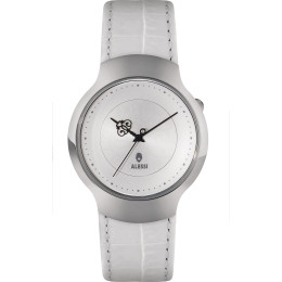 Design Uhr Alessi Dressed by Marcel Wanders mit Lederband in Weiß