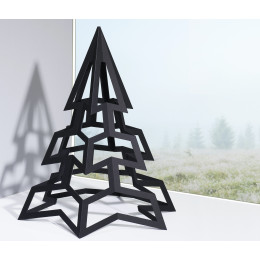 PaperTree Weihnachtsbaum 75 cm schwarzem Karton 