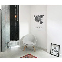 Geben Sie Ihrem Raum einen Amsterdam-Akzent mit der Karte von Amsterdam als IXXI Wanddekoration S 80x120 cm
