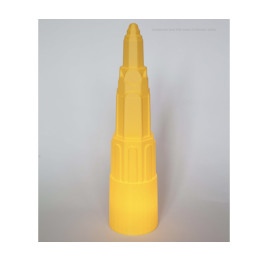 Lampmarks Munttoren Lampe Gelb mit eingeschaltetem Licht