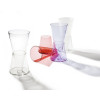 Designer Doppel Vase matt klar Glas Willem Noyons zwei Teile